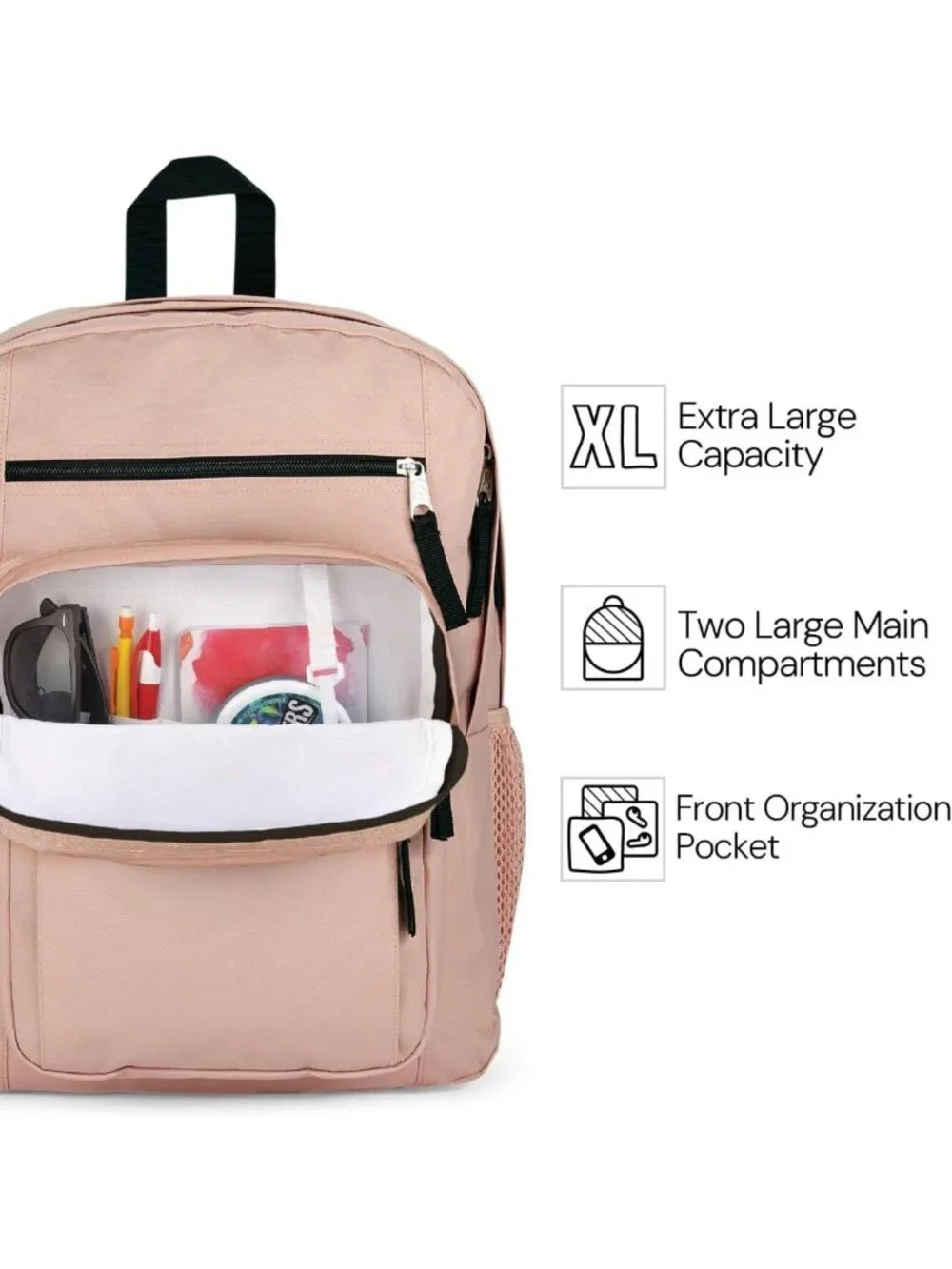 Stylish Laptop Backpack with 2 Compartments, Ergonomic Straps & 15” Sleeve